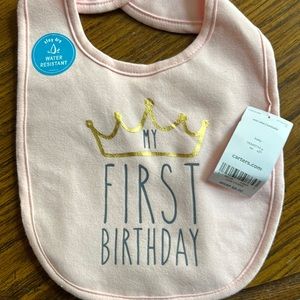 My first birthday bib
